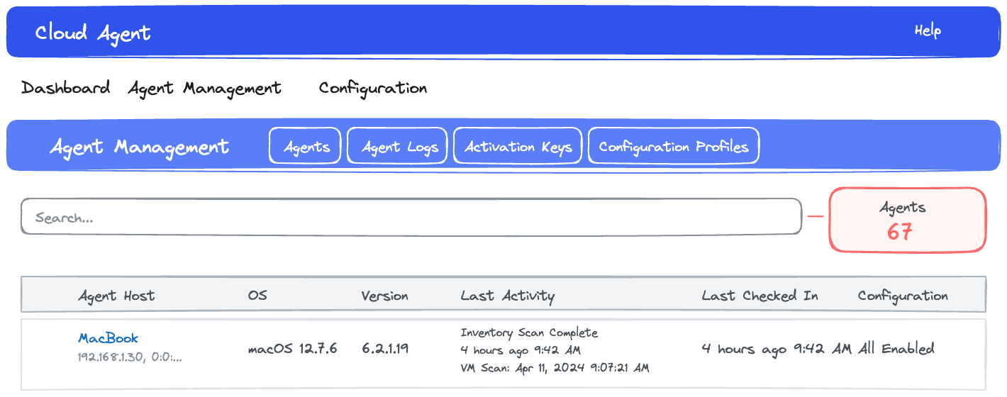 Qualys Cloud Agent asset count display